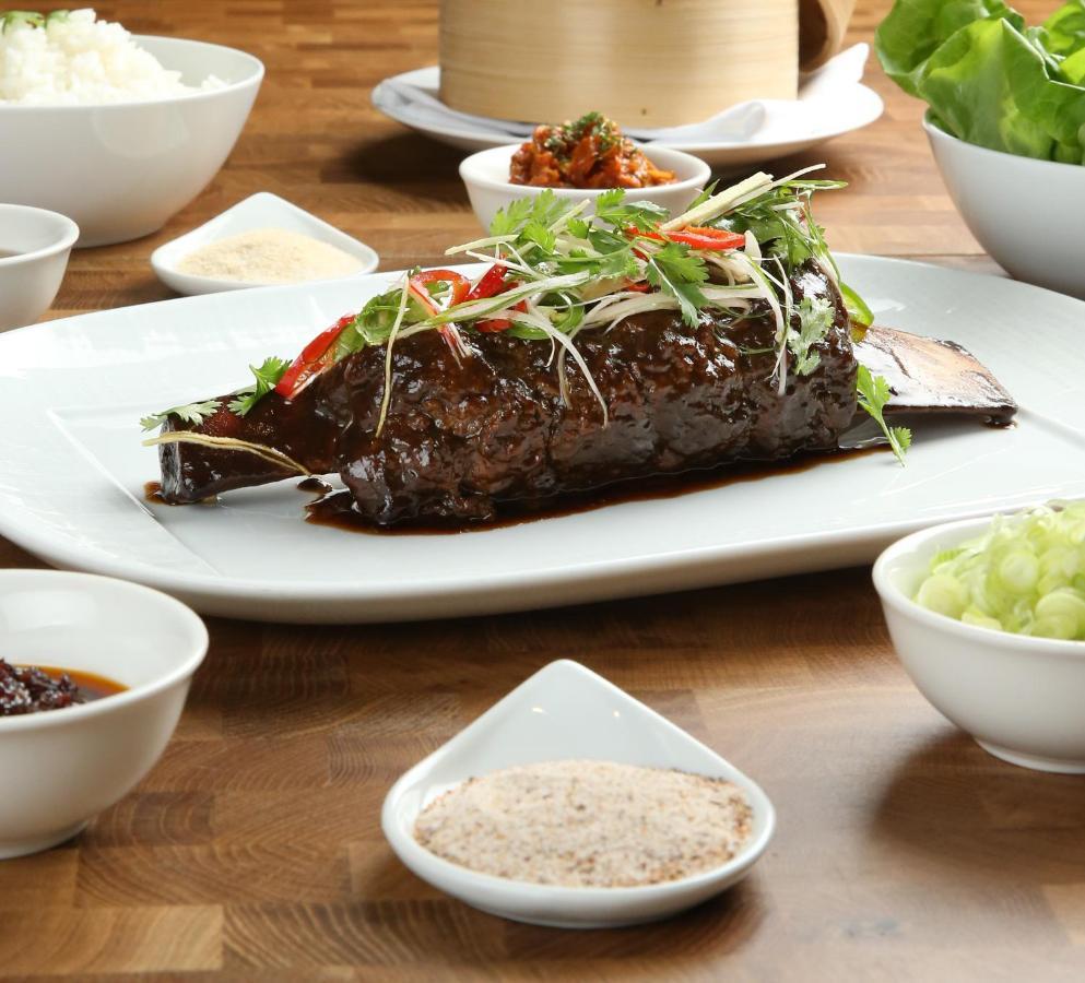 Hotel Mondrian Ad Dawhah Esterno foto A prepared steak